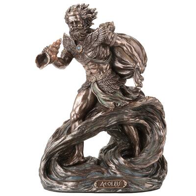 7.68 inches Height Cold Cast Bronze Aeolus the Ruler of Winds Bronze Finish Figurine