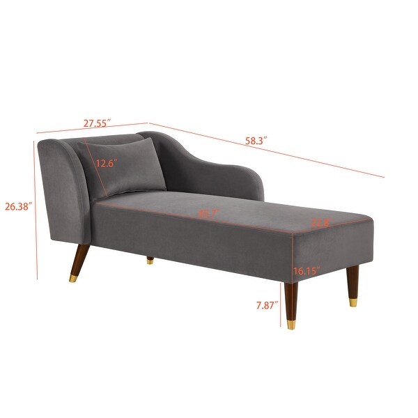 Velvet Chaise Lounge - On Sale - Bed Bath & Beyond - 39698877