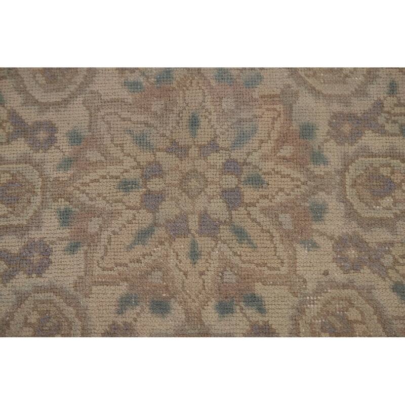 Distressed Tabriz Persian Vintage Rug Handmade Oriental Wool Carpet - 9'6" x 12'9"