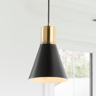 JONATHAN Y Watts Mid-Century Modern Iron LED Pendant