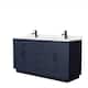 Option Dark Blue, Black Trim,Carrara Cultured Marble Top
