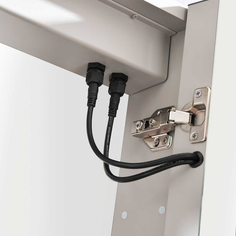LED Lighted Medicine Cabinet with Defogger, Adjustable Brightness, USB & 3X Magnification Mirror - 30X40 in