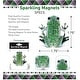 preview thumbnail 3 of 5, CoTa Global Frog Sparkling Refrigerator Magnet with Crystals - 1.75 Inch