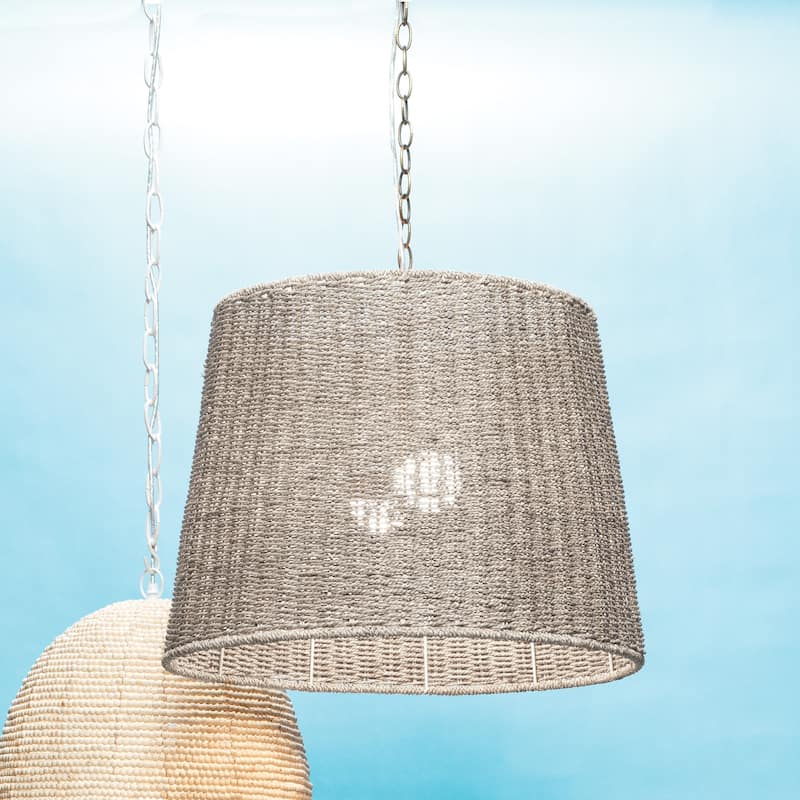 Jamie Young Willow Seagrass 2-Light Chandelier