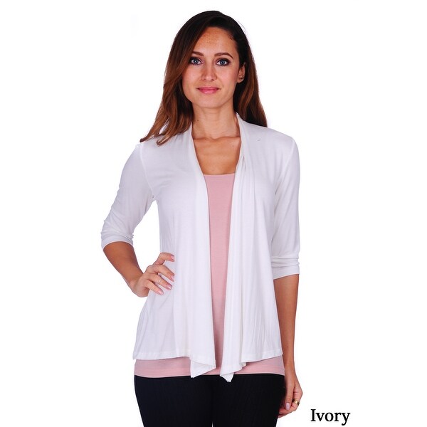 draped open front cardigan