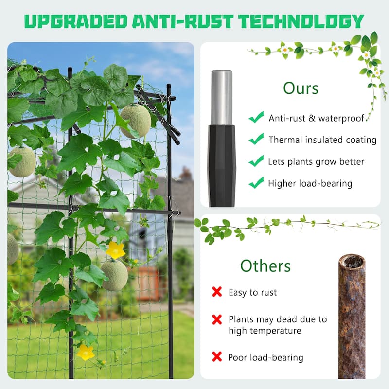 DoCred Garden Trellis for Climbing Plants, Outdoor Metal Trellis