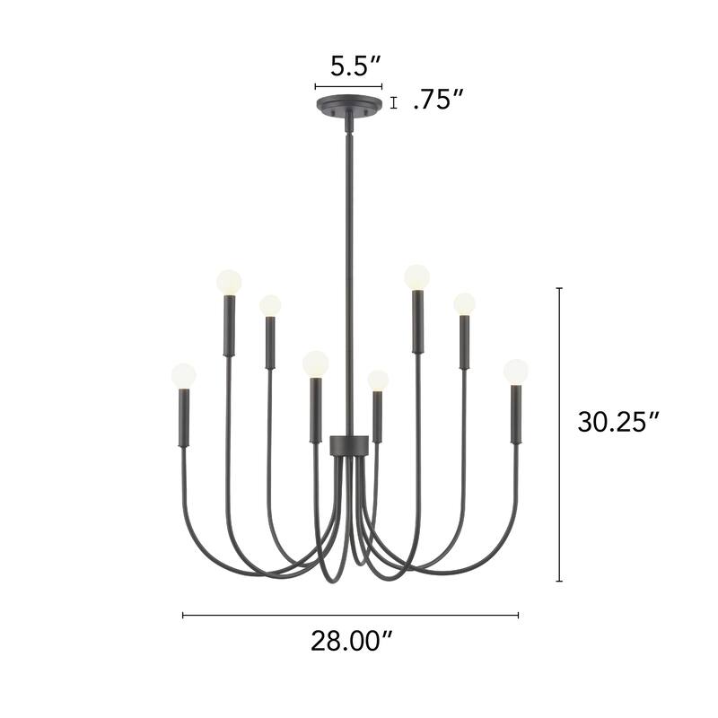 Elk Home Ulla Multiple Finishes Metal 8 Light Chandelier