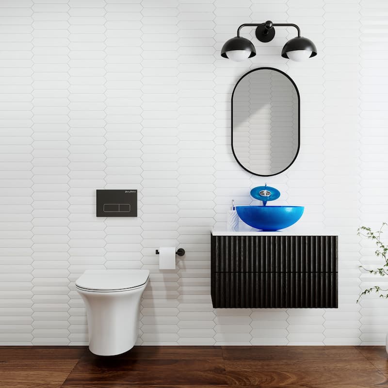 Vincennes Wall-Hung Elongated Toilet Bowl - 20.45" x 14.3" 13.6"