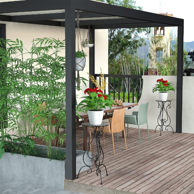 2 Pack Plant Stands Indoor Outdoor - 13.78 x 13.78x 22.5 inches