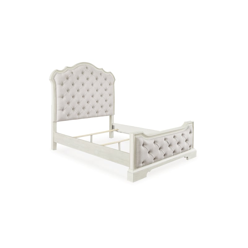Signature Design by Ashley Arlendyne Antique White/Beige Upholstered Panel Bed