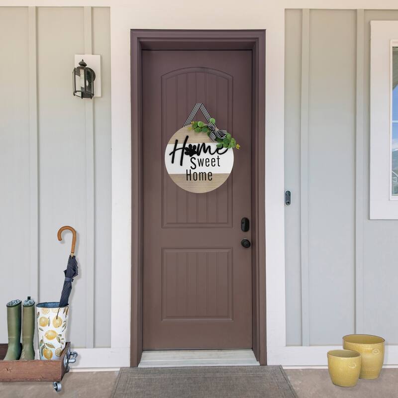 Home Sweet Home Paw Print Wall Sign - 15.75"