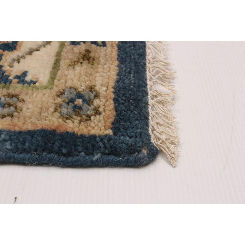 ECARPETGALLERY Hand-knotted Jules Serapi Navy Wool Rug - 7'11 x 9'10