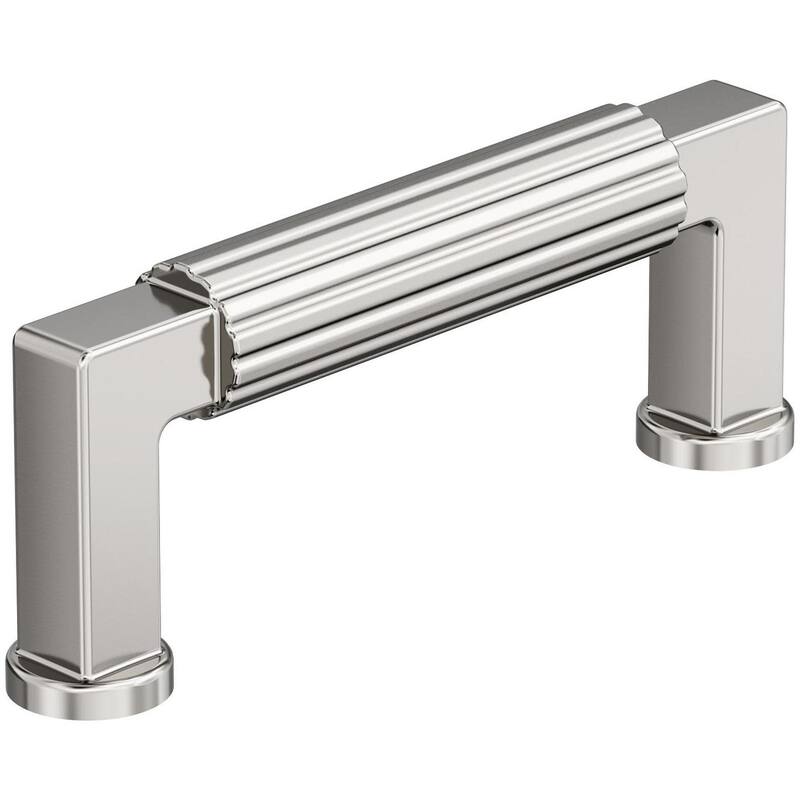 Amerock BP37642 Ballard 3" Center to Center Fluted Handle Cabinet Pull - Polished Nickel