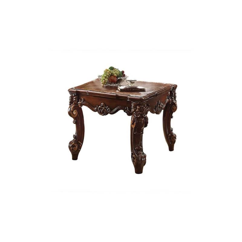 HomeRoots 26" Cherry Manufactured Wood Square End Table - 26