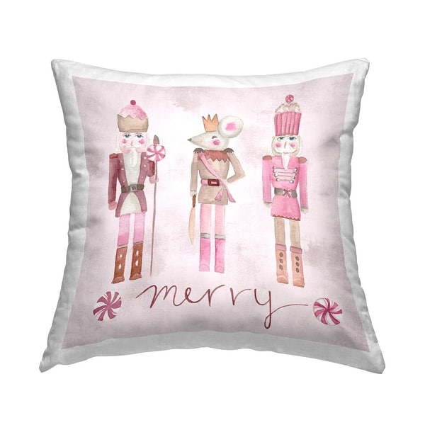slide 2 of 7, Stupell Merry Pink Nutcrackers Decorative Printed Throw Pillow Design by Melissa Hyatt