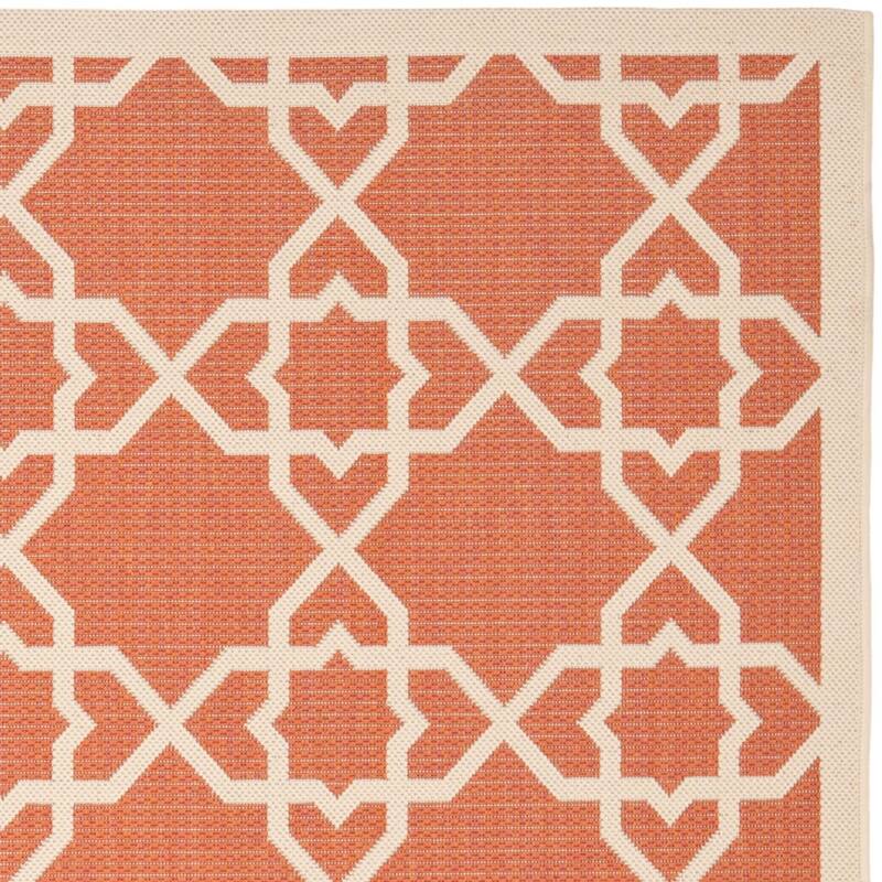 SAFAVIEH Courtyard Lawanda Trellis Indoor/ Outdoor Waterproof Patio Backyard Rug