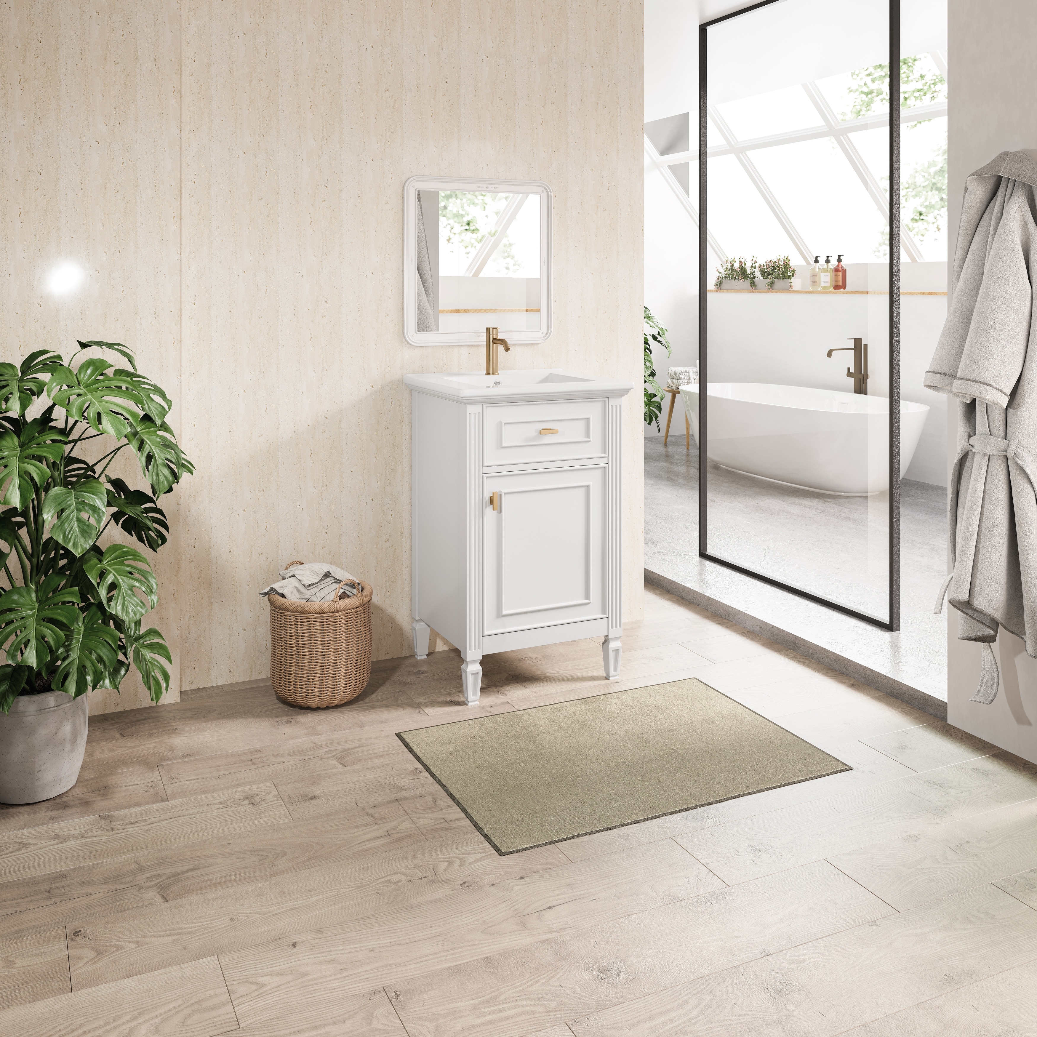 Modern Bathroom Vanity with Functional Storage and Stylish Design