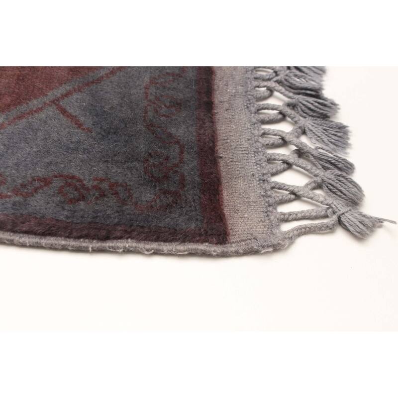 ECARPETGALLERY Hand-knotted Color Transition Grey Wool Rug - 2'8 x 10'6