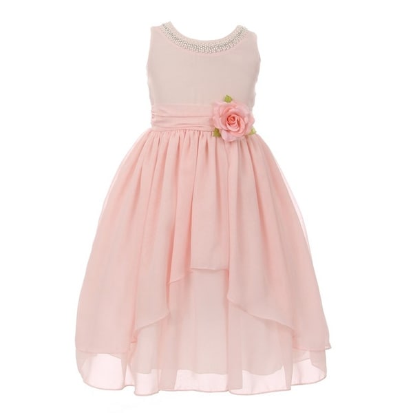 blush pink kids dress