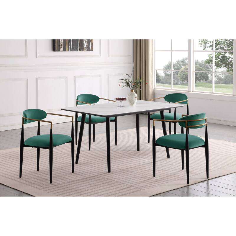 Modern Contemporary Dining Table 1pc White Sintered Stone Table Stylish Dining Furniture