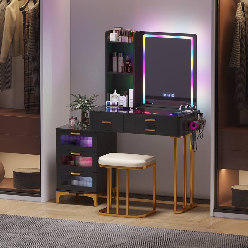 Makeup Vanity with LED Light