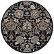 preview thumbnail 7 of 6, SAFAVIEH Handmade Metro Ibtihaj French Country Floral Wool Rug 6' Round - Black/Beige - Round