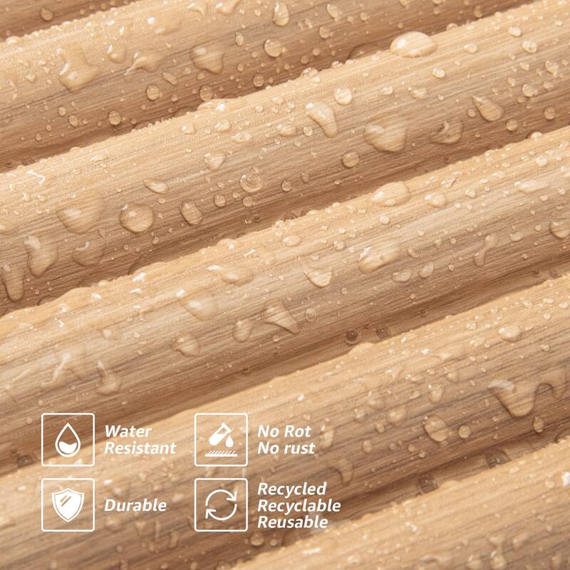 Art3d Wood Grain 3D Slat Wall Paneling,103.94"x5.71",4 Panels - 103.94"x5.71"