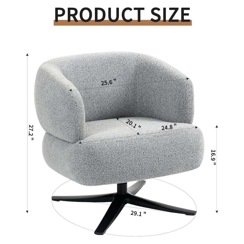 Cuddle-Style Leisure Swivel Sofa Chair, Suitable For Balconies, Studies And Living Rooms