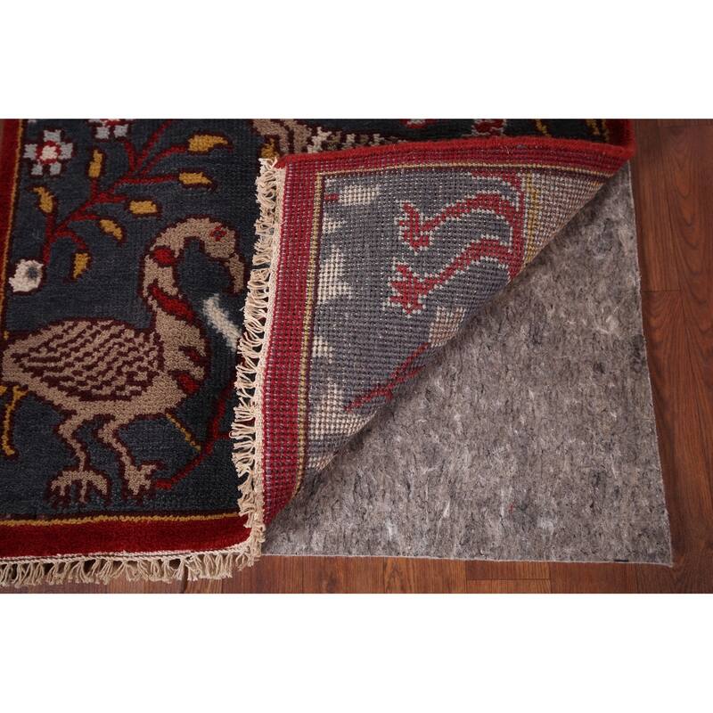 Animals Pictorial Ziegler Indian Runner Rug Handmade Wool Carpet - 2'5"x 7'11"