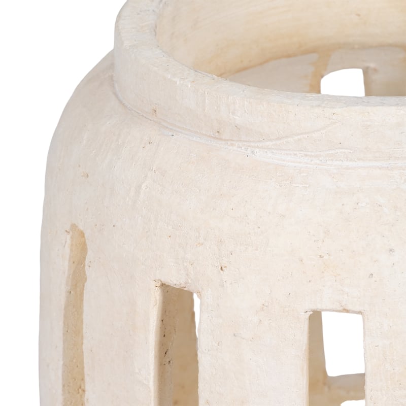 Sagebrook Home Lantern Hurricane With Open Slats Terracotta Lanterns Decor