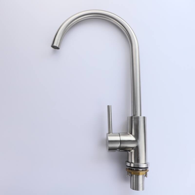 Single Handle Kitchen Faucet in Brushed Nickel Finish