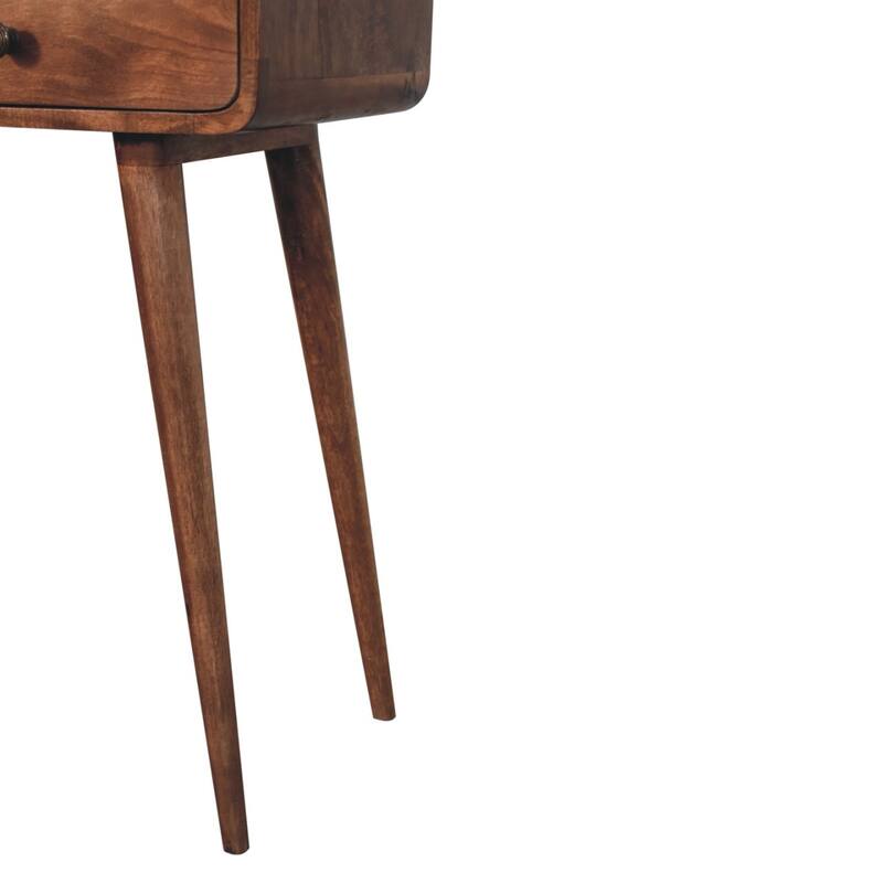 Artisan Furniture Solid Wood Curved Honey Caramel Console Table