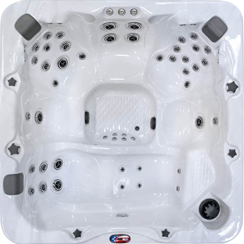 American Spas 6-Person 56-Jet Premium Acrylic Lounger Spa Standard Hot Tub with Bluetooth Sound System and LED Waterfall