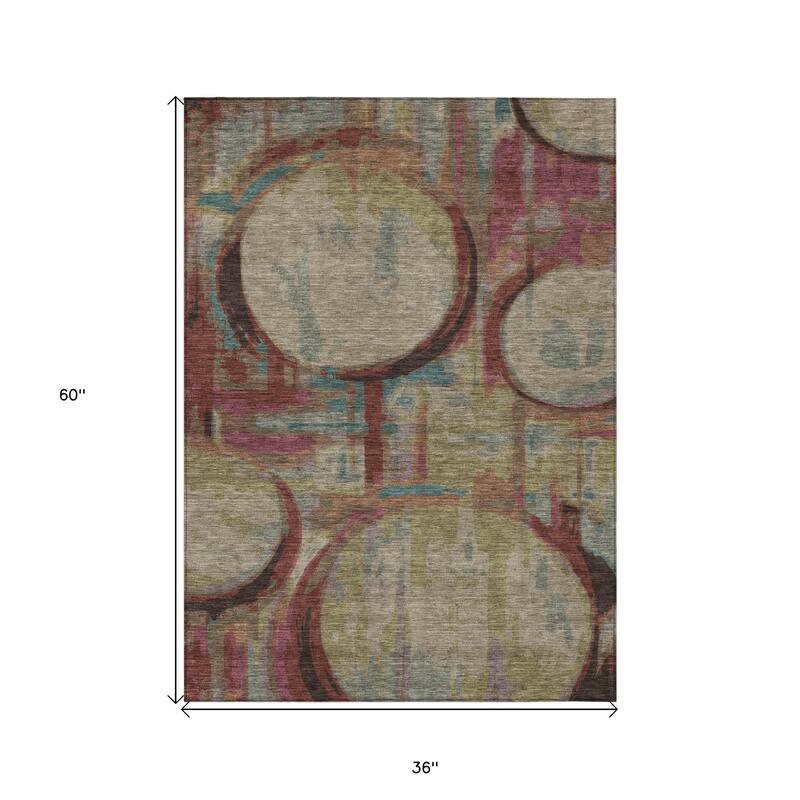 HomeRoots Geometric Transitional Rectangle Outdoor Rug