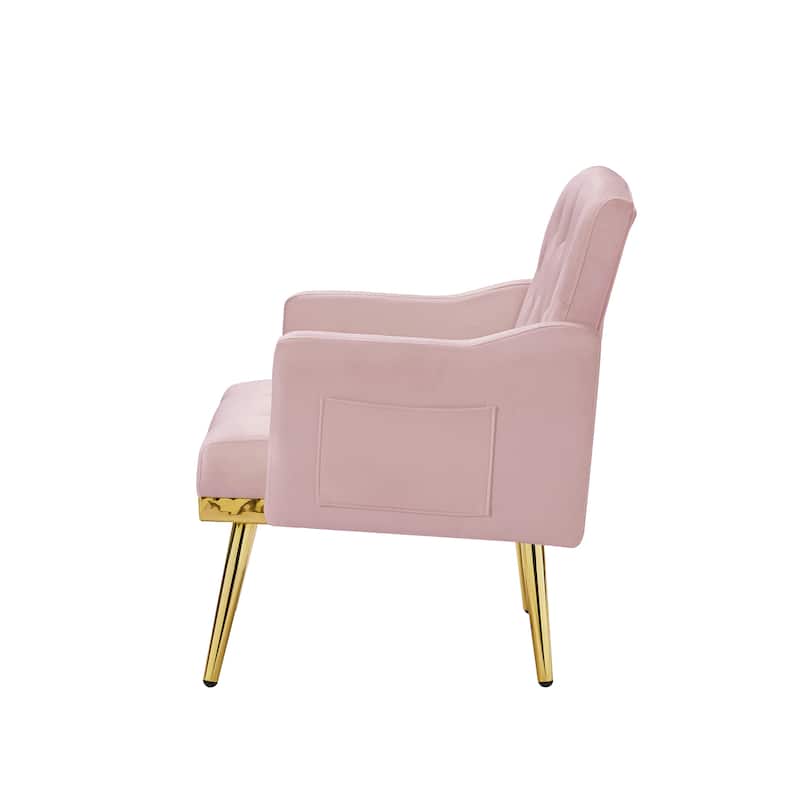 Upholstered Accent Chair Arm Chair - Pink