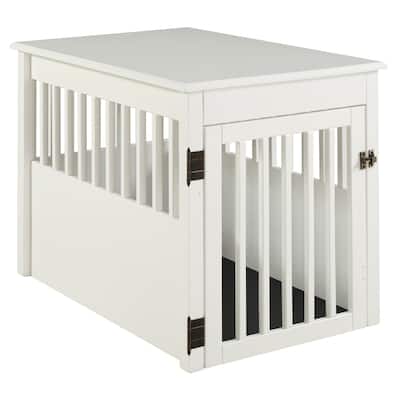 Maykoosh Large End Table - Elegant White Finish Living Room Accent Table - 28