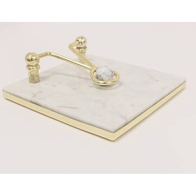 Square Napkin Holder with Clear Ball - 7.5"