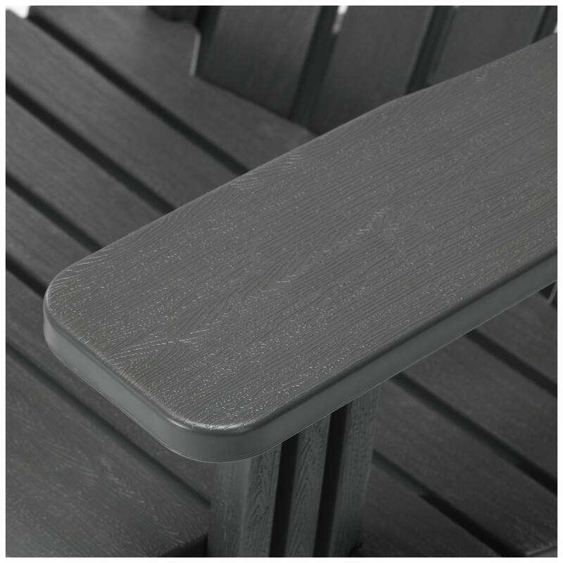 Polytrends Coastline Outdoor Poly Adirondack Chair with Ottoman