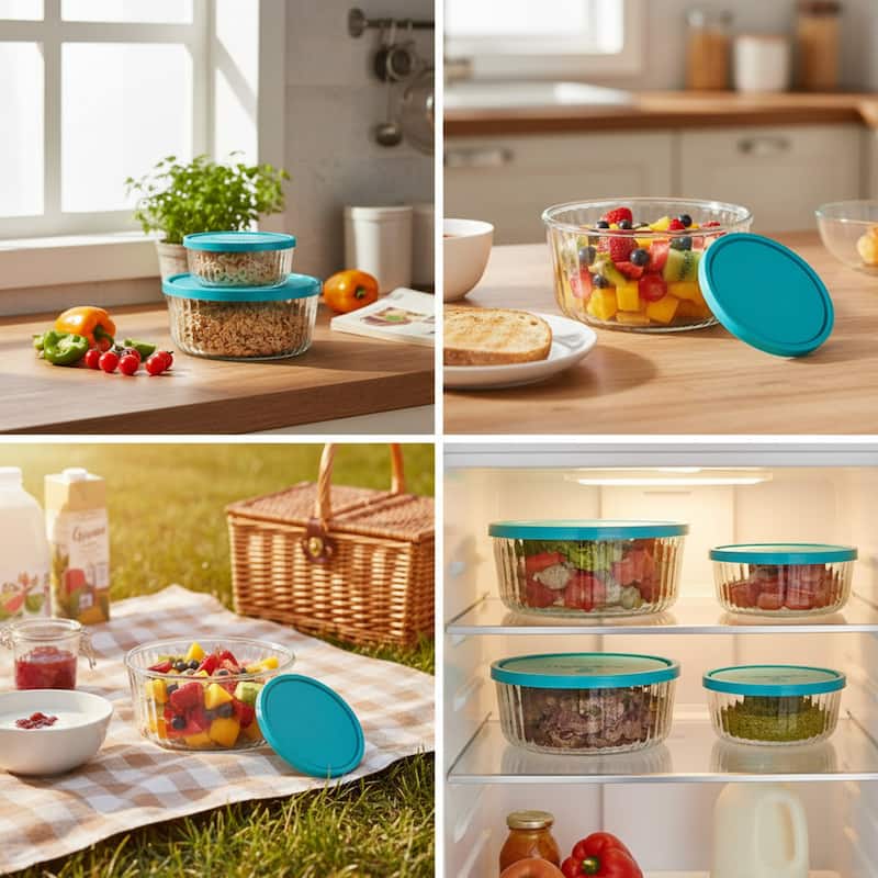 Bormioli Rocco Frigoverre Brilliante Round Glass Containers Set