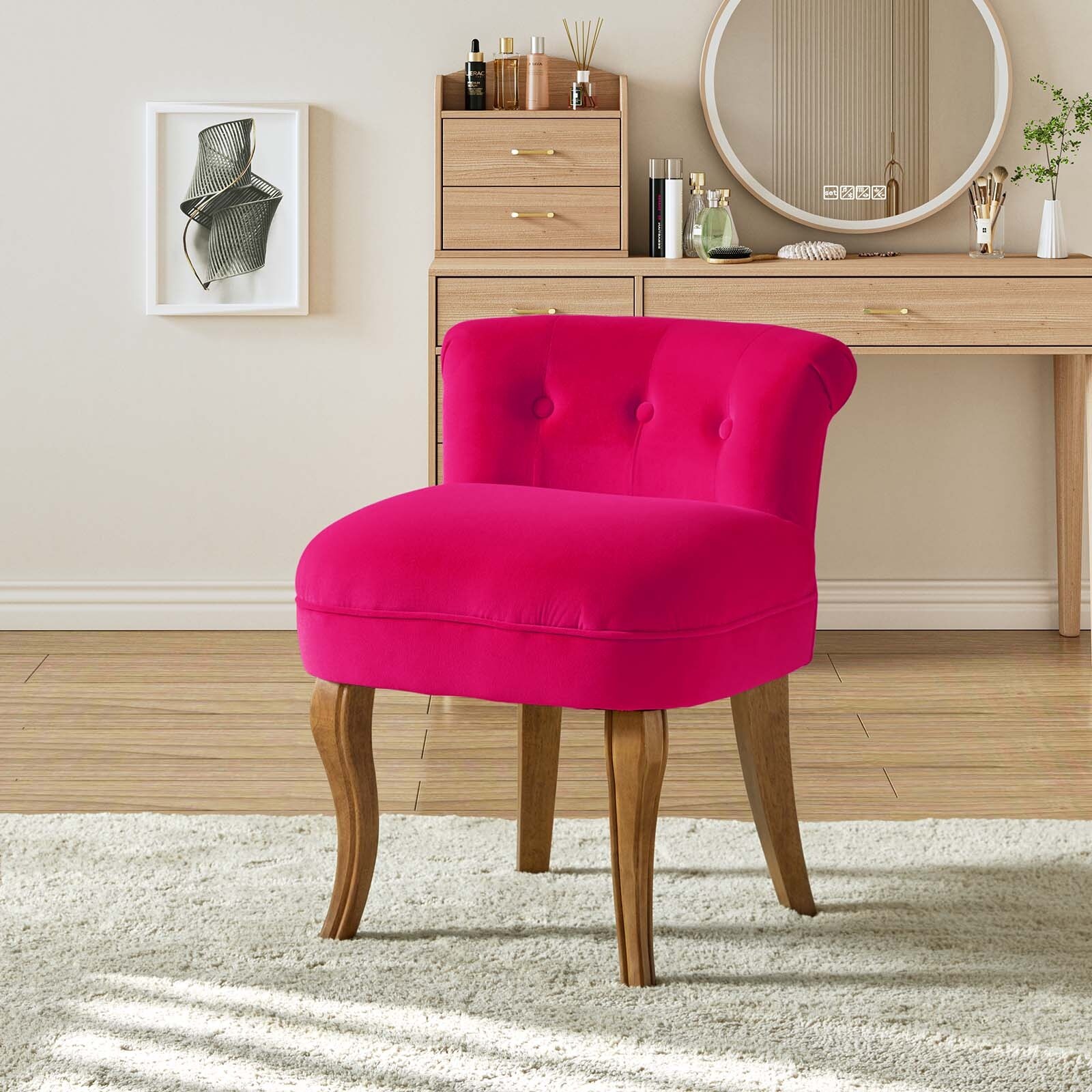 Hot pink shop vanity chair