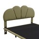 preview thumbnail 28 of 28, Full/Queen Size Upholstery LED Floating Bed with Headboard and Support Legs