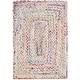 preview thumbnail 39 of 118, SAFAVIEH Georgine Handmade Braided Bohemian Cotton Rug 2' x 3' - Ivory/Multi - Rectangle