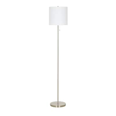 Brushed Nickel Stick Floor Lamp