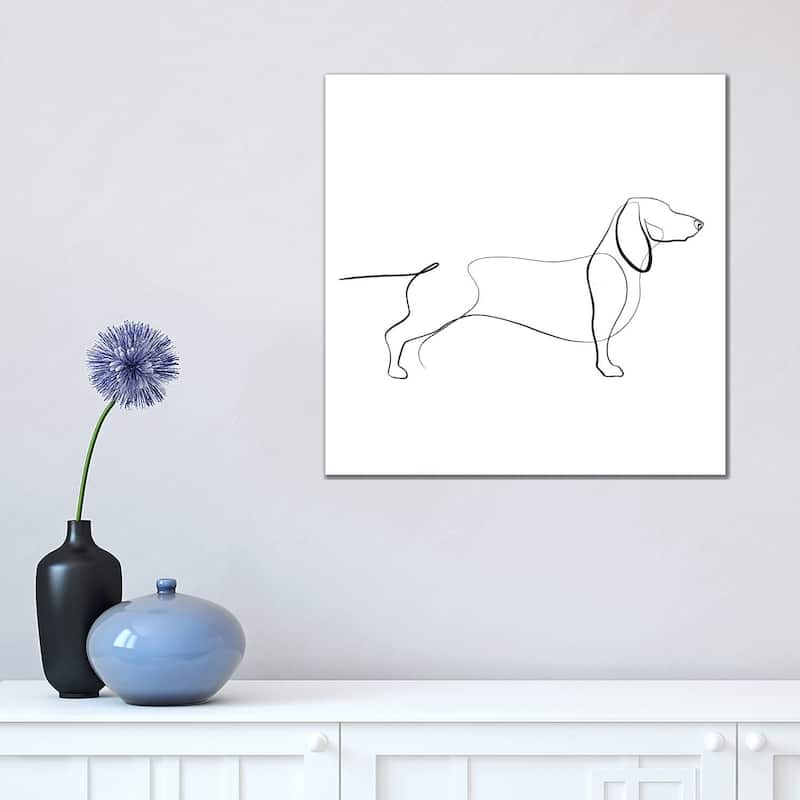 iCanvas "Dachshund" by Dane Khy Canvas Print - 18x18x1.5
