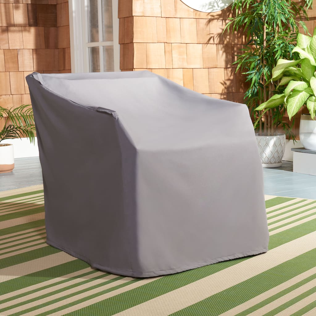 SAFAVIEH Outdoor Katalin Rocking Chair Grey Cover - 30.7" W x 32.7" L x 26.4" H - 31Wx33Dx26H