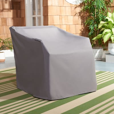 SAFAVIEH Outdoor Living Vernon Rocking Chair Grey Cover - 30.7" W x 32.7" L x 26.4" H