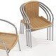 preview thumbnail 32 of 32, 4 Pack Aluminum and Rattan Commercial Indoor-Outdoor Restaurant Stack Chair