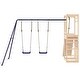 preview thumbnail 5 of 17, vidaXL Swing Set Outdoor Backyard Wooden Playground Equipment for Kids Age 3-8