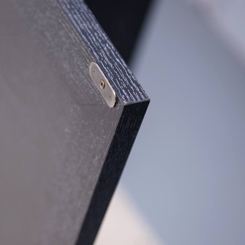 Sideboard Cabinet with 3 Mirrored Acrylic Doors, Multifunctional Wood Storage Cabinet, Accent Cabinet with Adjustable Shelves