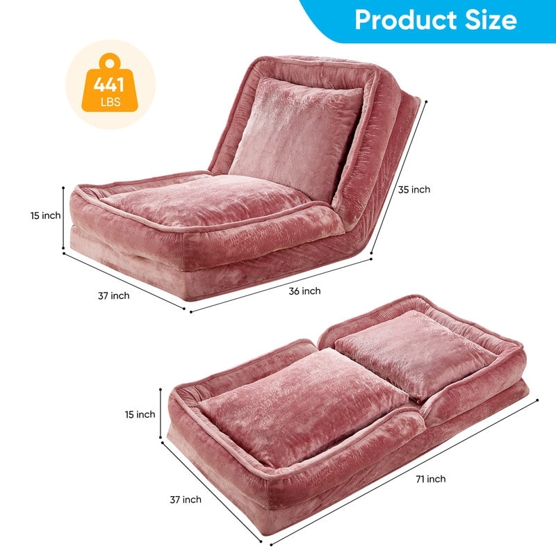 Versatile Foldable Lazy Sofa,3-in-1 Fold Small Tatami Sofa Bed,Lounge Chair Sofa, Human Friendly Pet Beds Lazy Sofa
